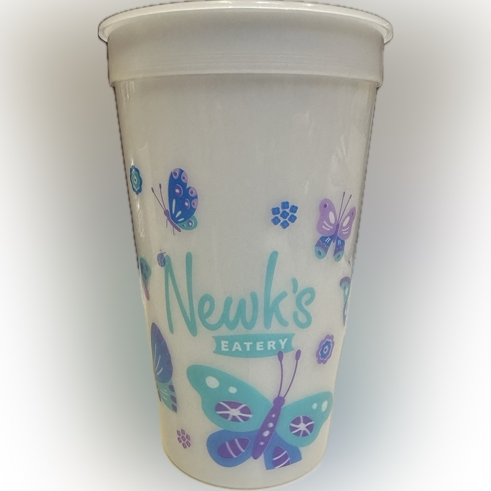 2025 NEWKS COLLECTIBLE CUP TUMBLER PARTY DRINK BEVERAGE BUTTERFLY TURQUOISE 32OZ